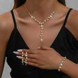 Gold Snake сватбен комплект, бал, комплект колие гривна и обеци