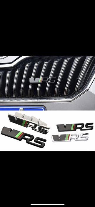 vrs embleme fata/spate negre auto metal sport skoda