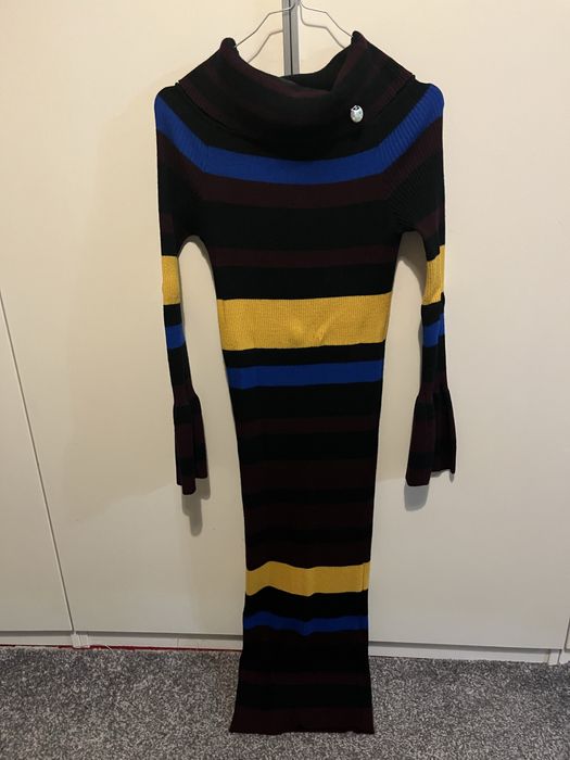 Дамска многоцветна дълга рокля