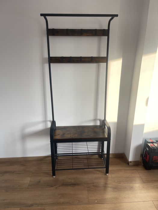 Cuier pantofar lemn negru