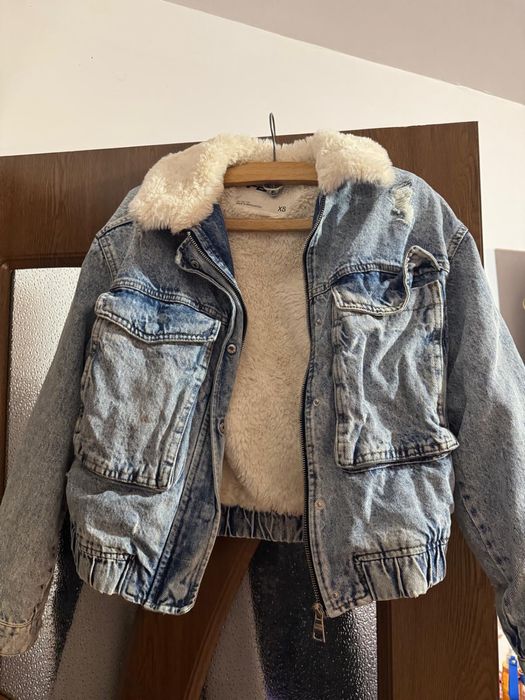 Geaca cu blana pufoasa