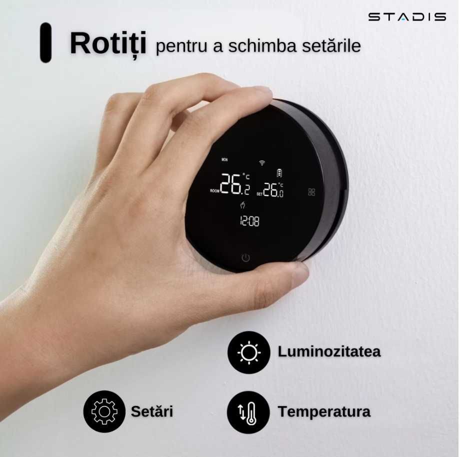 Termostat de ambient SMART Stadis, Controlat prin Internet,Programabil