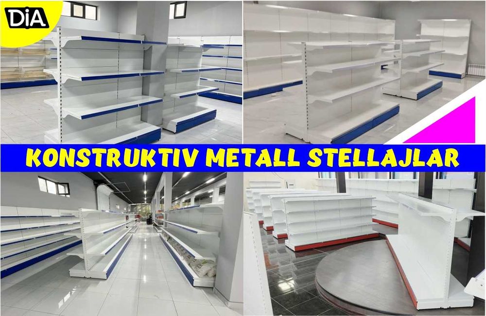 Стеллаж металлический сборный, konstruktiv metall stellajlar