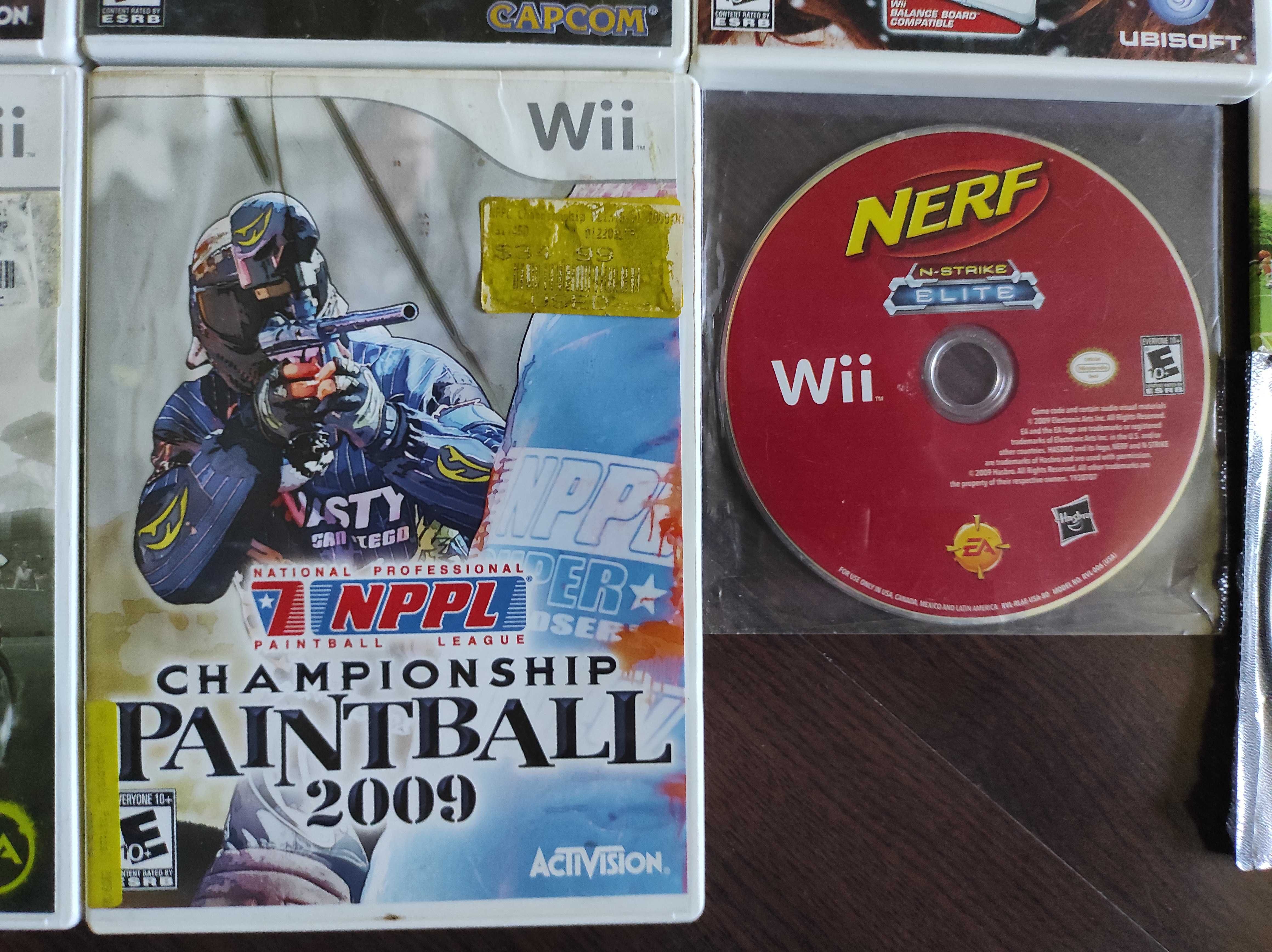 Wii NTSC Sports NFS Call Of Duty Paintball Nerf Resident Evil Wii Play