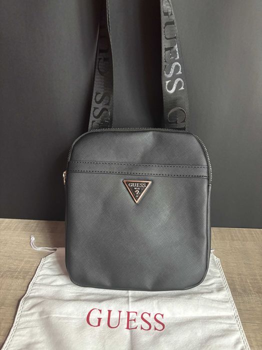 Чанта GUESS Saffiano Eco Crossbody Flat