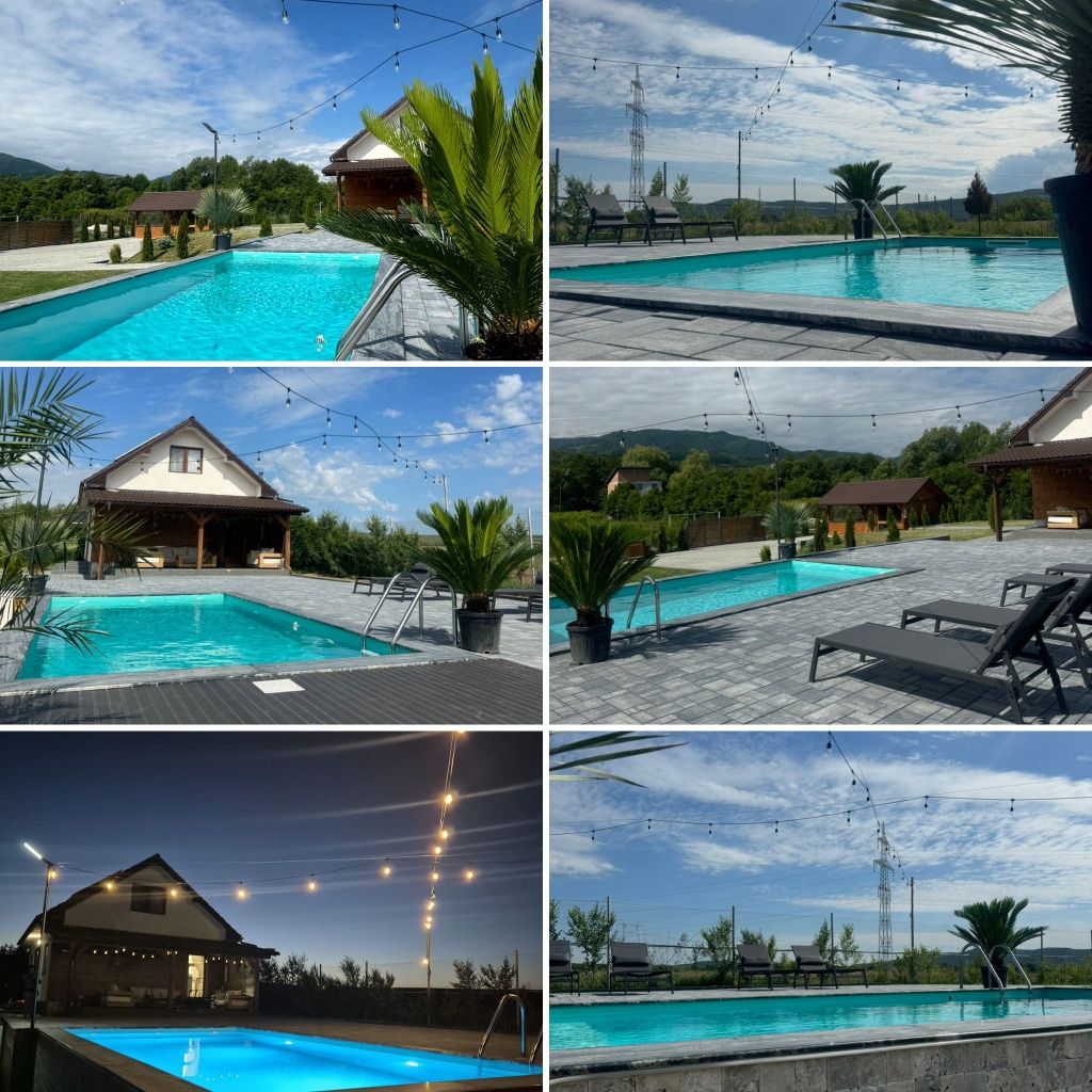 Cabana cu Piscina  încălzită hidromasaj Ciubar de închiriat