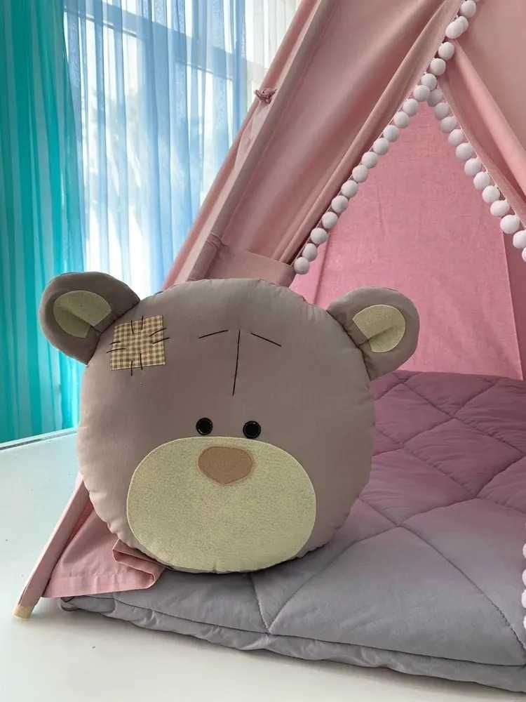 Вигвам шестигранный палатка для детей с ковриком подушкой игрушкой