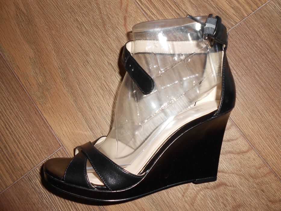 Sandale negre piele platforma Nine West (NR 36 EU)