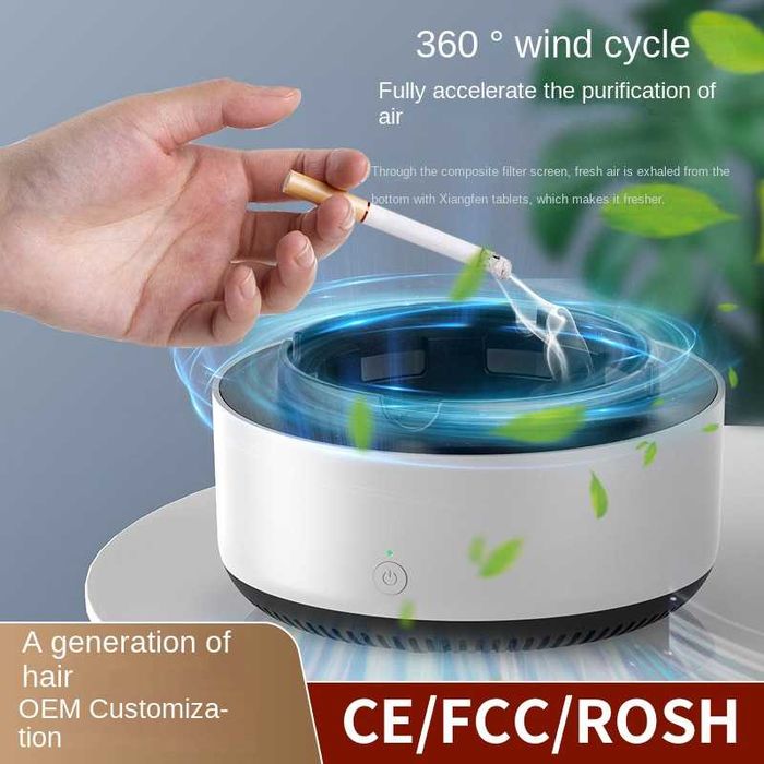 Scrumiera Electrica cu Purificare Aer si Auto-Stingere, USB, FABRILUX®