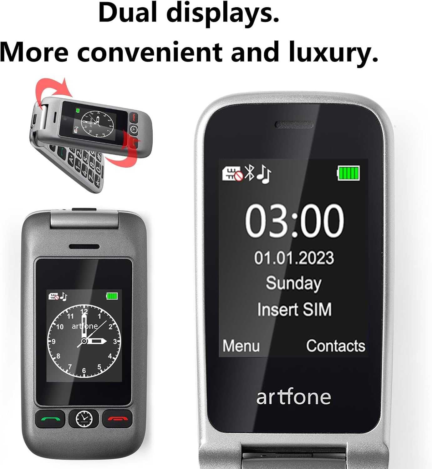 artfone G6 Pro 4G отключен базов мобилен телефон за възрастни хора