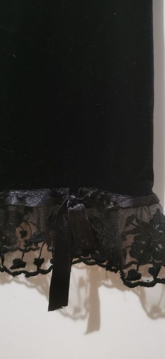 Rochie neagră din catifea Casa Vanda, mărime 40-42