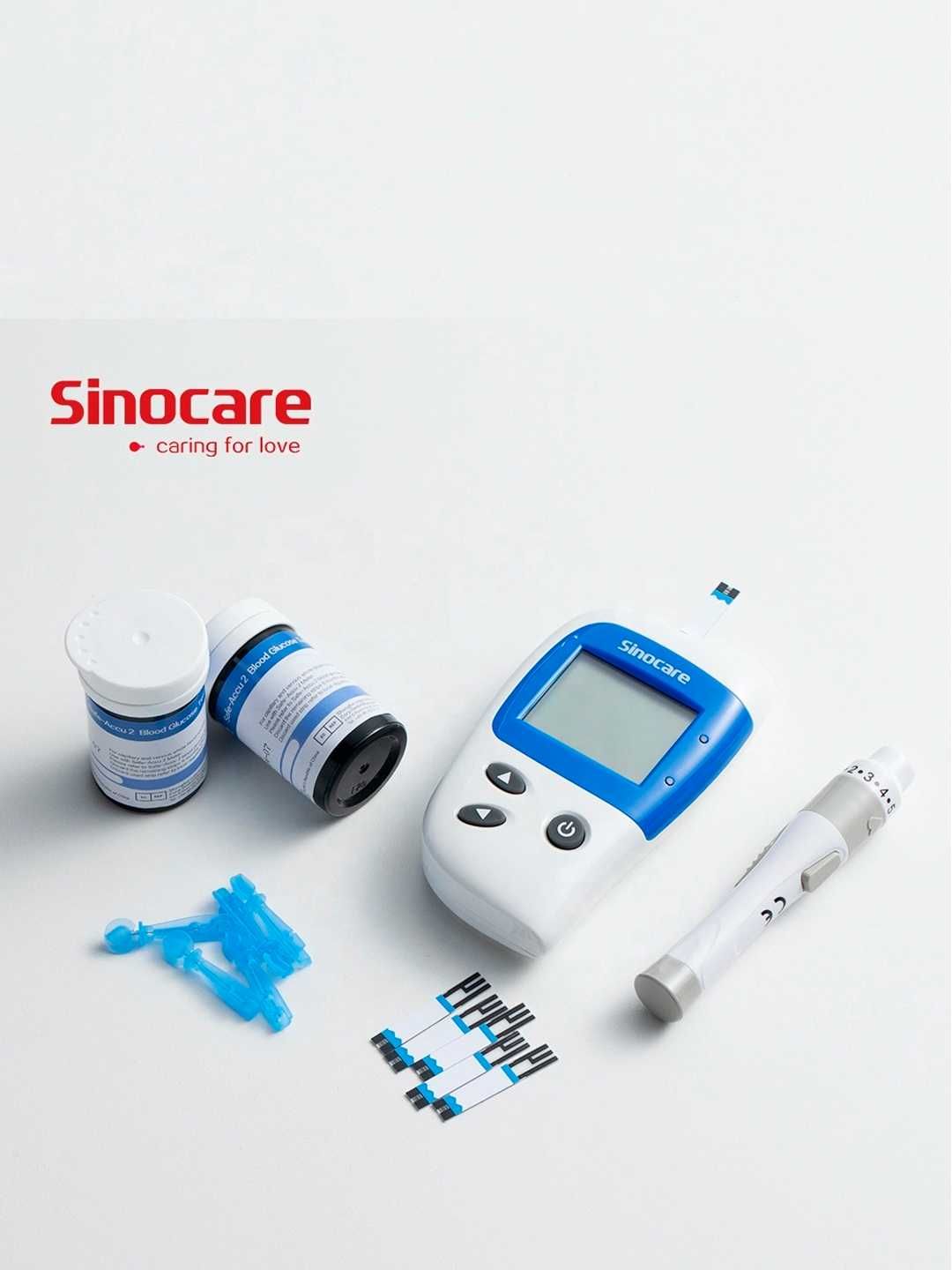 Глюкометр, прибор измерения уровня сахара в крови, SINOCARE Safe-Accu2