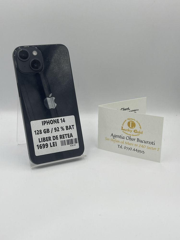 Iphone 14 128 GB / 92 % BAT #43610 GARANTIE!