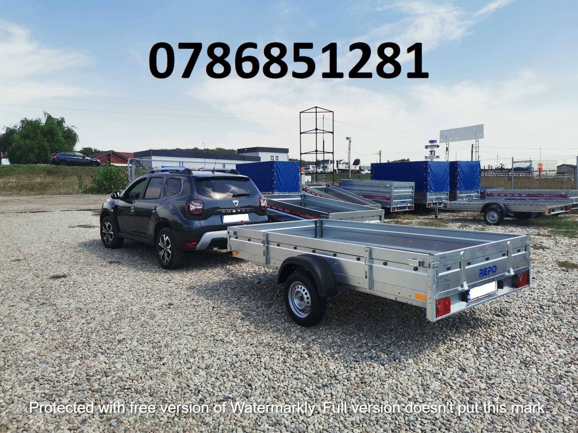 Remorca Auto Repo Mono Ax Cu Prelată Tandem Atv Moto  750 KG Oferta