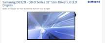 2 Monitoare 32 inch. Samsung DB32D  SERIES COMMERCIAL LED LCD DISPLAYS