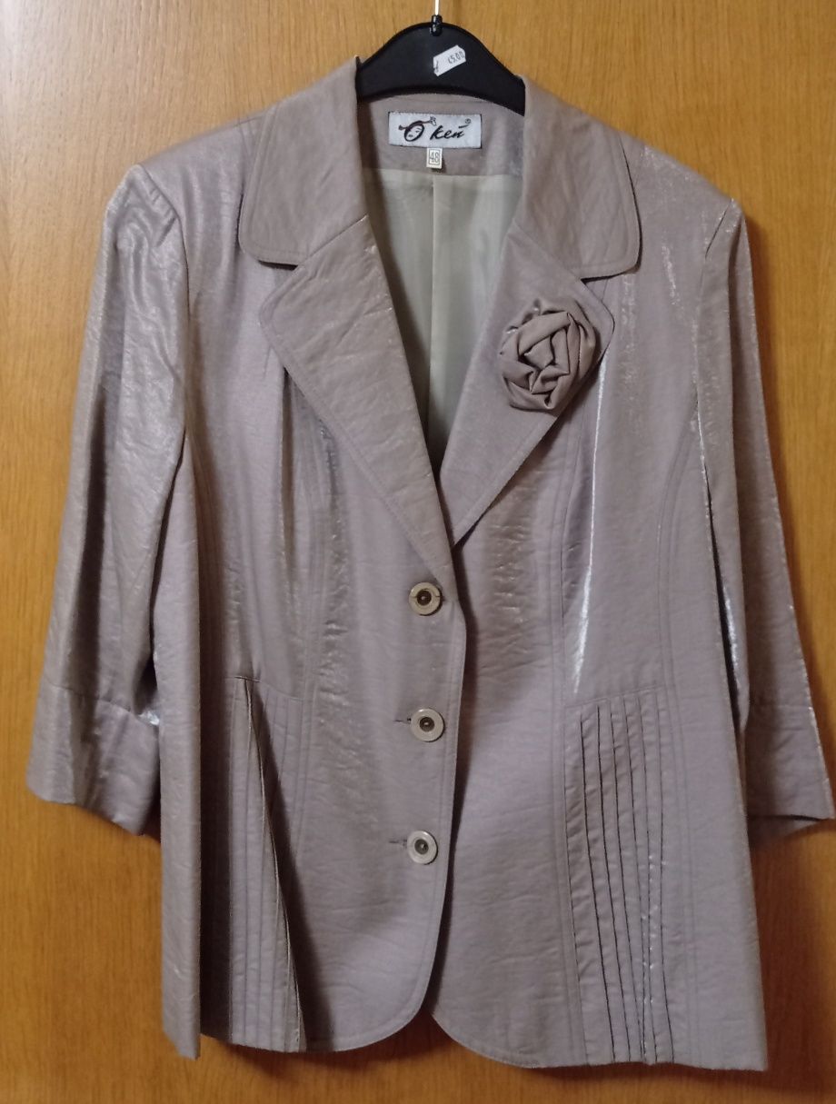 Дамско сако с бляскав ефект, размер 42