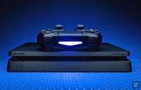 PlayStation 4 Slim 1 Tb полный комплект, 2 контроллера.