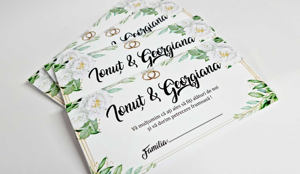 Invitatii nunta/botez/aniversari personalizate