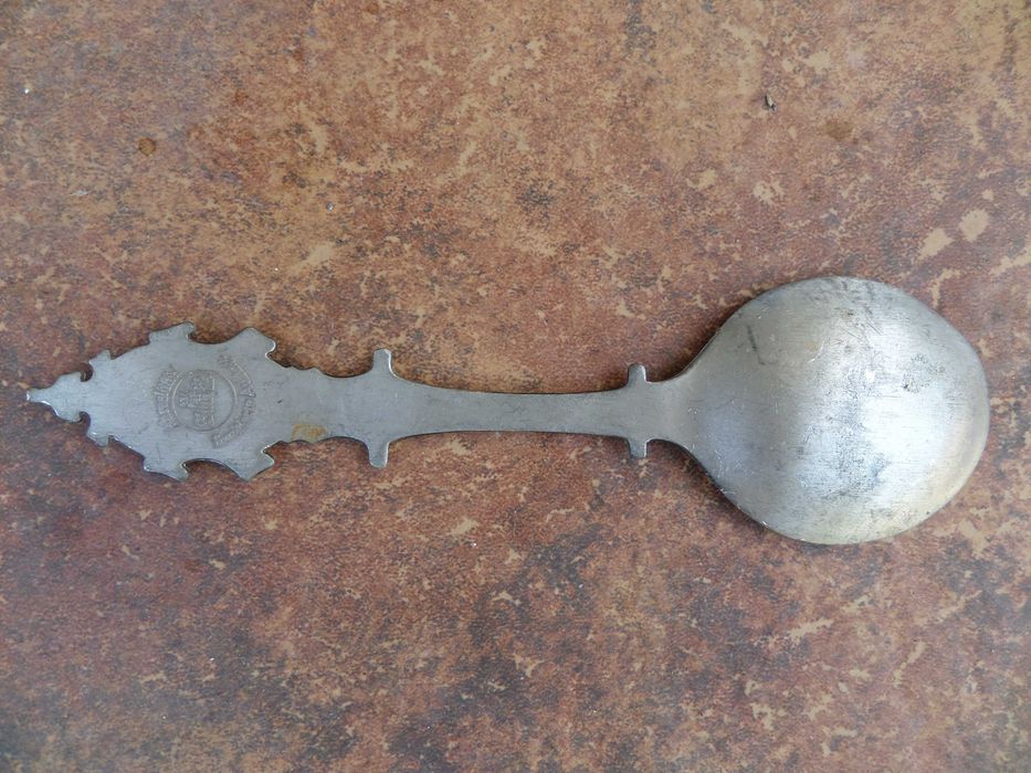 Lingura de argint sau nichel basorelief castelul Falkenberg