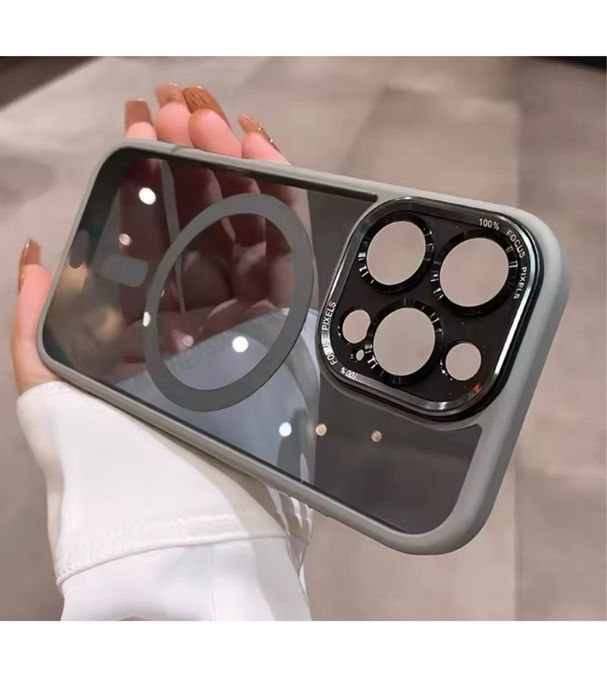 Iphone 14/15/16/17 PLUS PRO MAX Husa Magsafe Spate Fumuriu Protect Ca