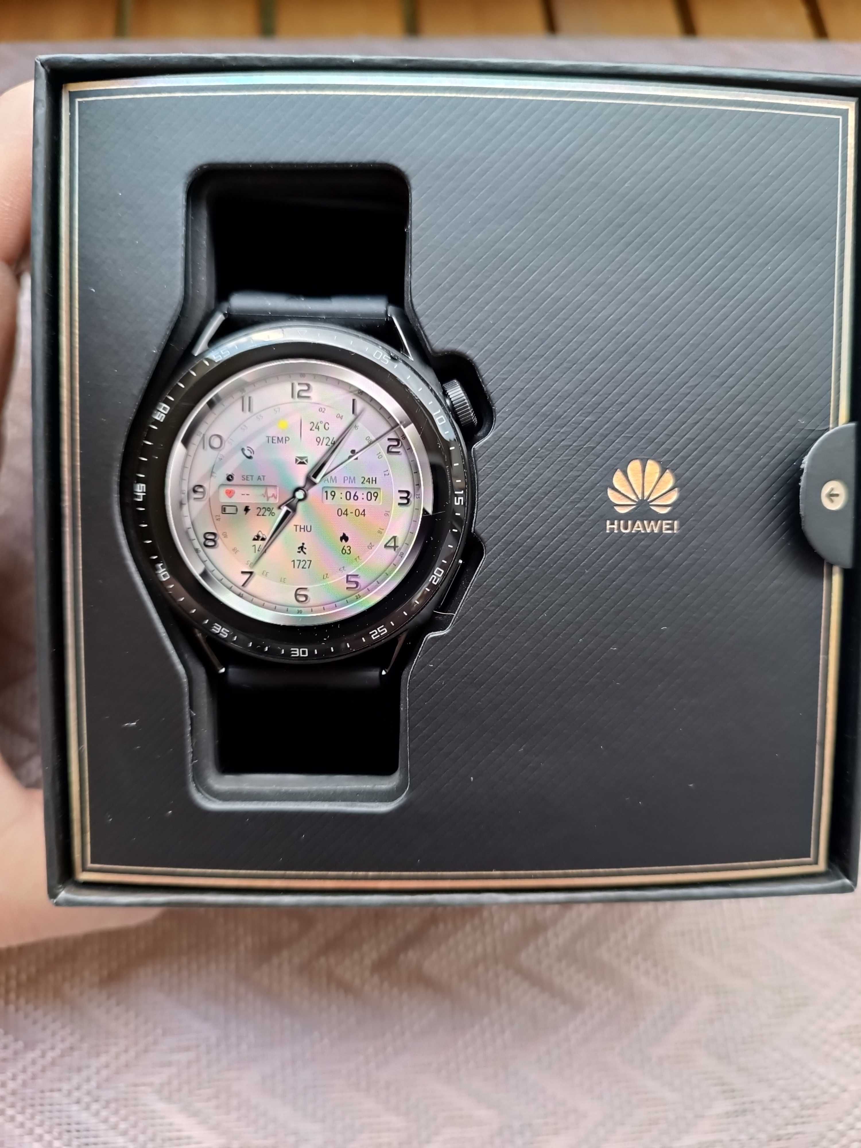 Huawei Watch GT3, 46 mm, Fluoroelastomer Strap, Black смарт часовник
