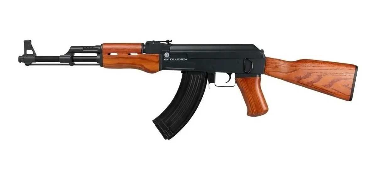 Pusca AK47  Kalashnikov cu blowBack A.E.G. full METAL si lemn 120916
