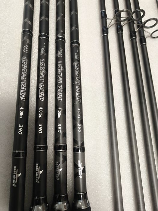 SET 4 Lansete LEGEND 3,90m/4,0lbs/3segmente + 4 Mulinete JS10000