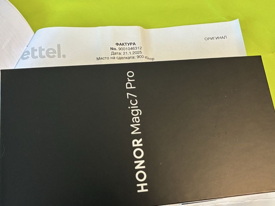 КАТО НОВ 512GB Honor Magic 7 Pro Yettel Гаранция 2028г. Black / Черно