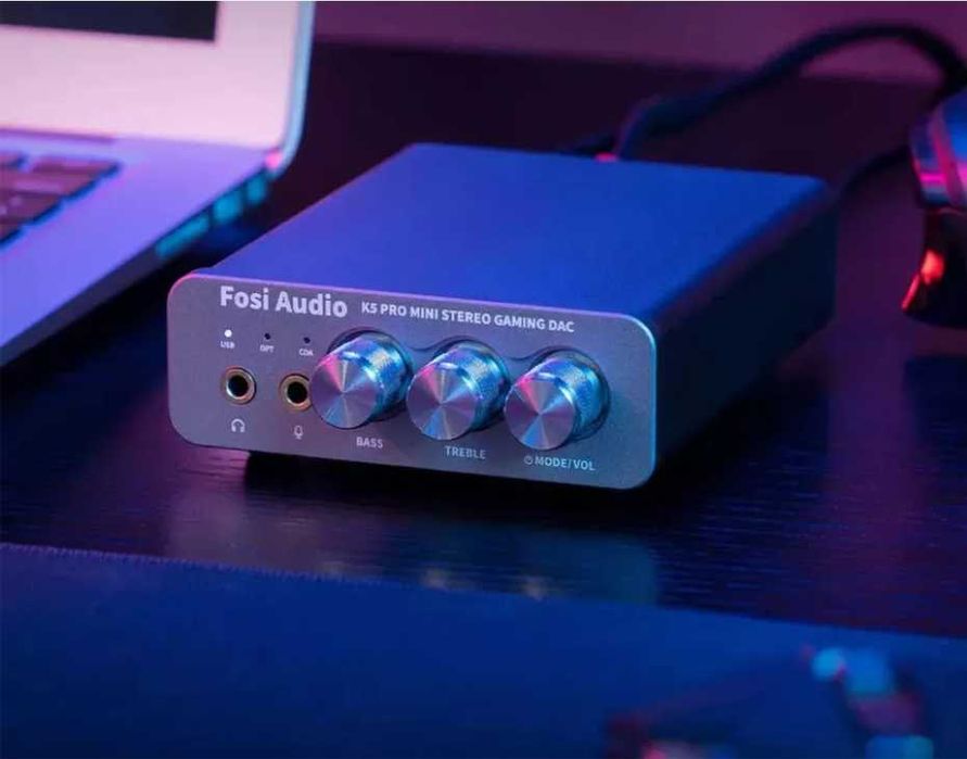 Игровой USB ЦАП для наушников Fosi Audio K5 Pro Gaming DAC