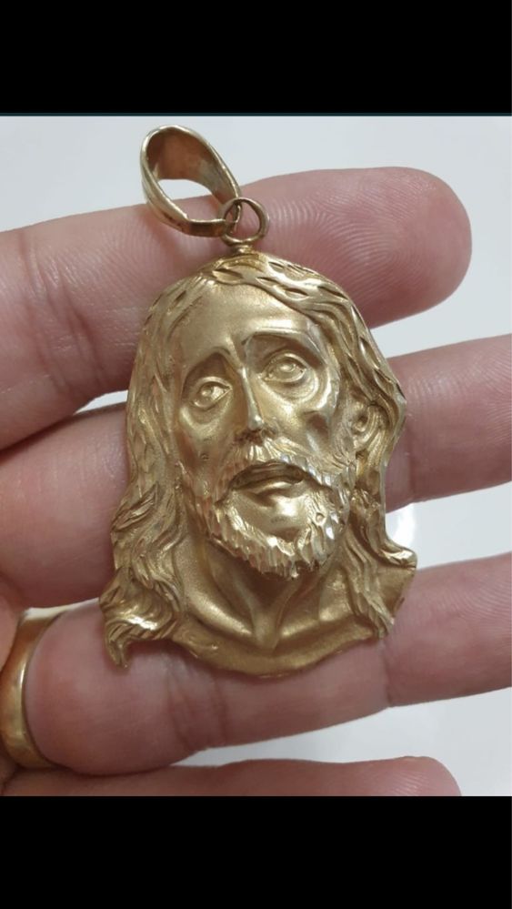 Pandant aur 14 k /Iisus