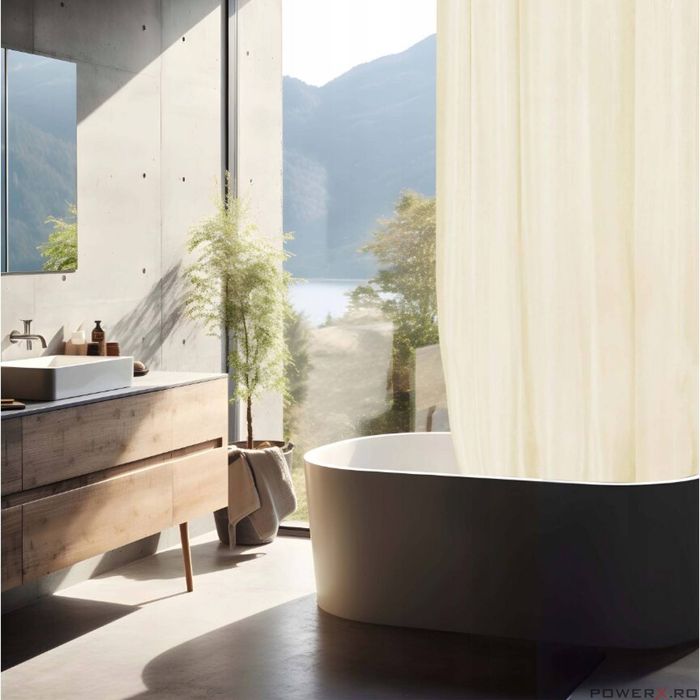 Perdea pentru cabina dus, bej, 180x200 cm, Sepio