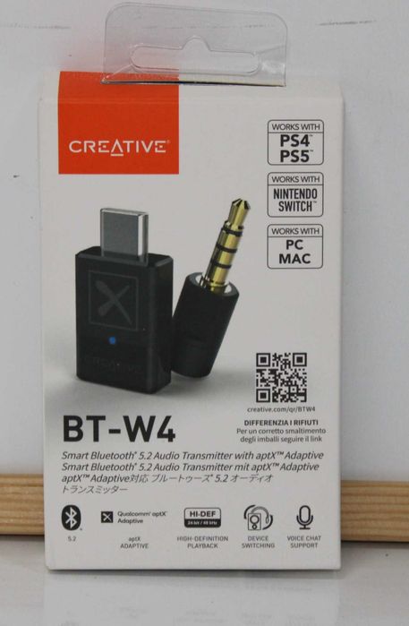 Creative BT-W4 Bluetooth 5.2 Audio Transmitter