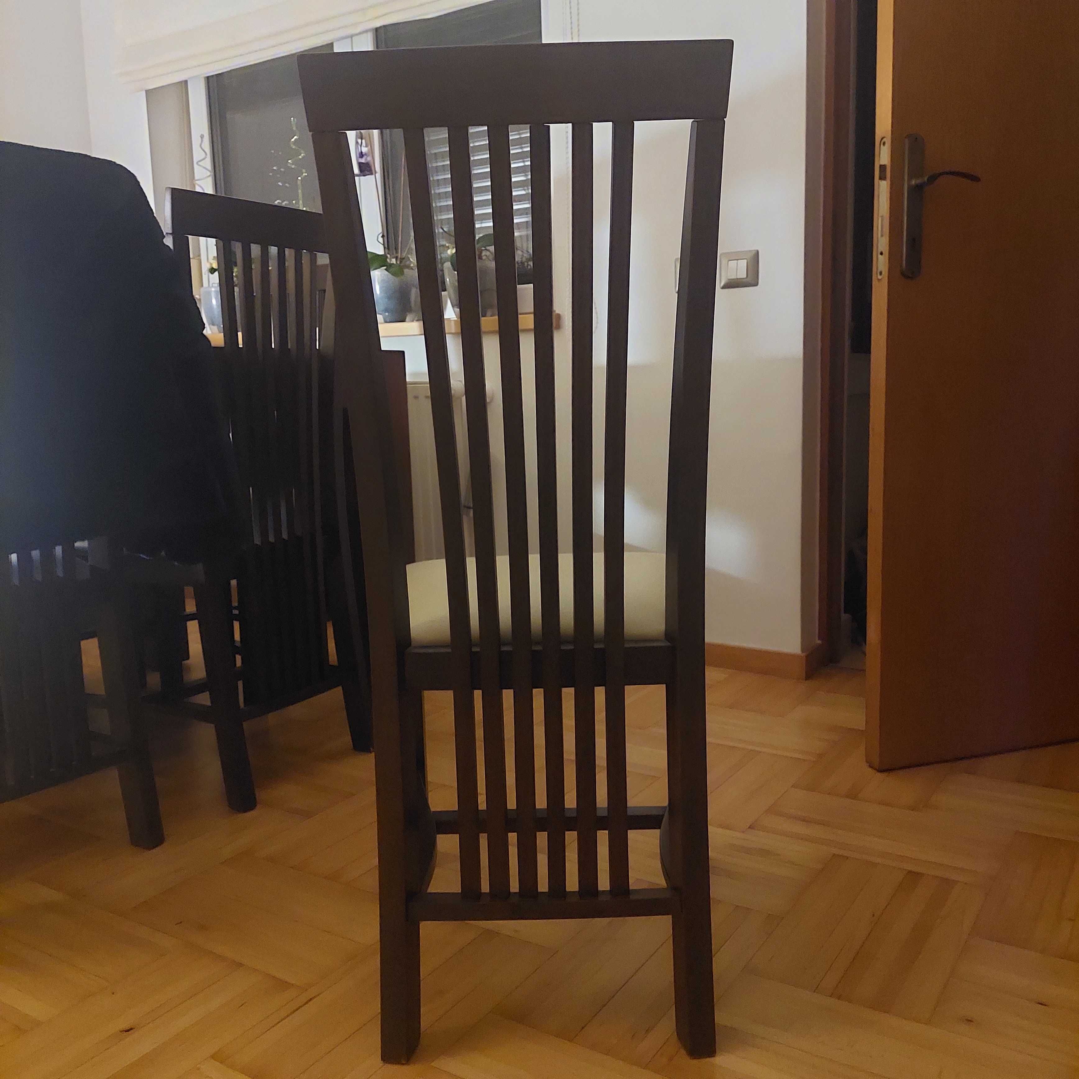 Masa living cu set 6 scaune din lemn masiv