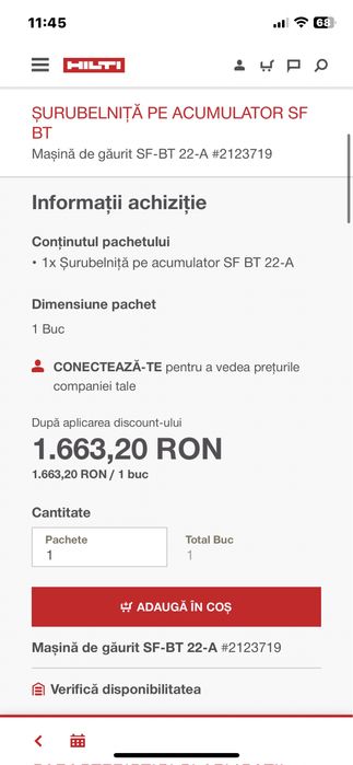 Filetanta Hilti SF BT-A22-Noua