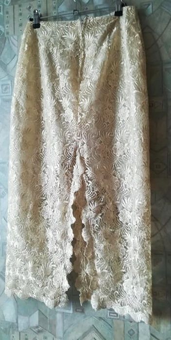 compleu elegant dantela cu flori crem , 42