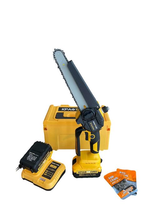 Резачка на батерии 20см шина с 2 батерии 36V 8aH Kraft royal