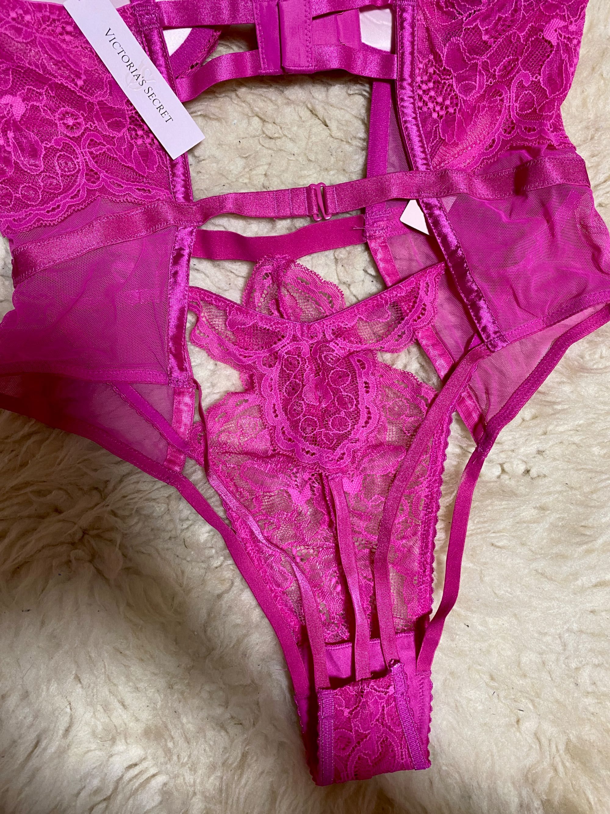 Секси дамско боди, малиново, push up Victorias secret