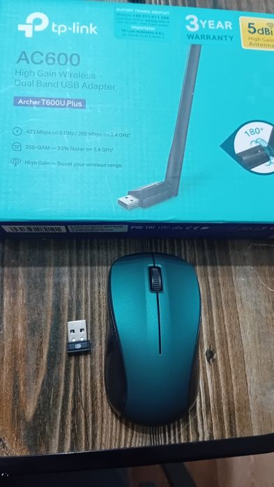 Adaptor wireless placa de rețea și mouse hama