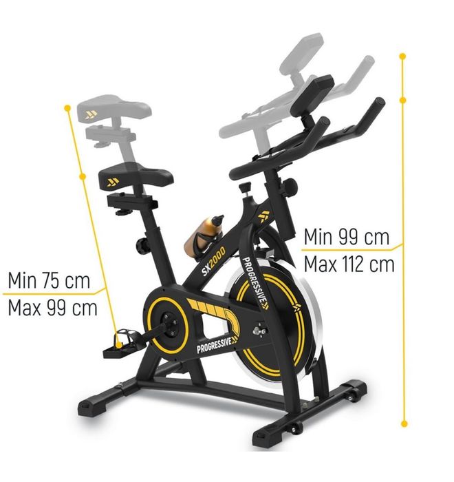 Bicicleta fitness pentru spinning, PROGRESSIVE SX2000