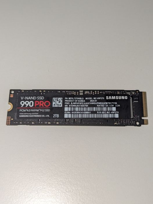 SSD Samsung 990 PRO 2TB NVMe M.2 PCIe 4.0 - NOU / NEFOLOSIT