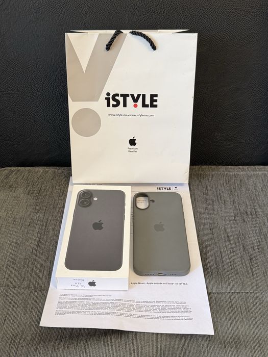 КАТО НОВ 128GB iPhone 16 Plus + iStyle Гаранция 2027г. Black
