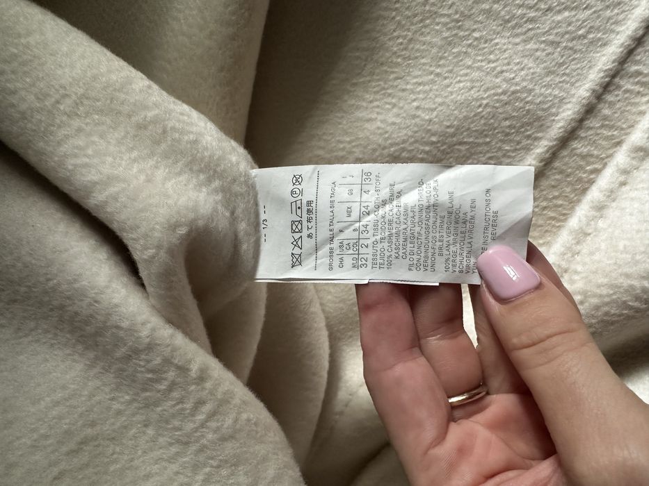 Palton Max Mara 100% casmir S-M