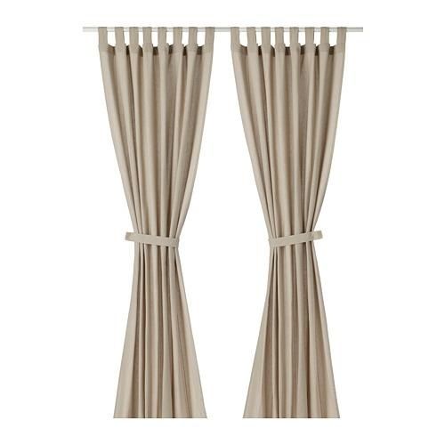 Плътни пердета Ikea в бежов цвят