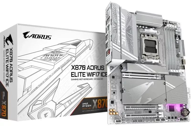 Placa de baza Gigabyte X870 Aorus Elite WiFi7 Ice, socket AM5