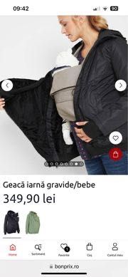 Geacă de gravide cu inserție bebe