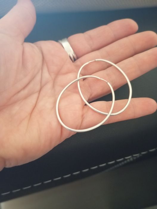 Сребърни обеци халки