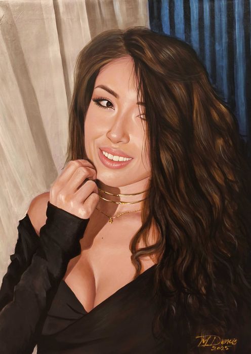 Cadoul perfect pictura portret pictat dupa fotografie