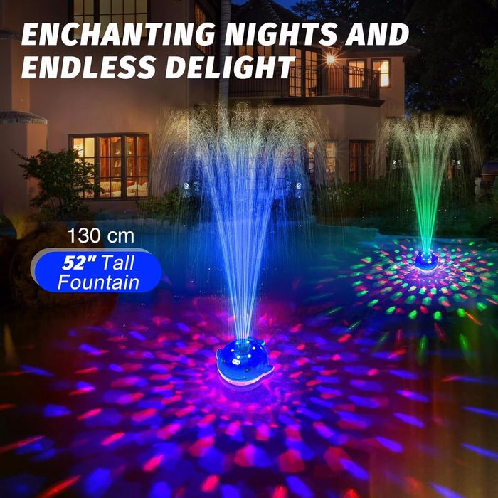 Fantana plutitoare piscina cu LED Reincarcabila cu Telecomanda