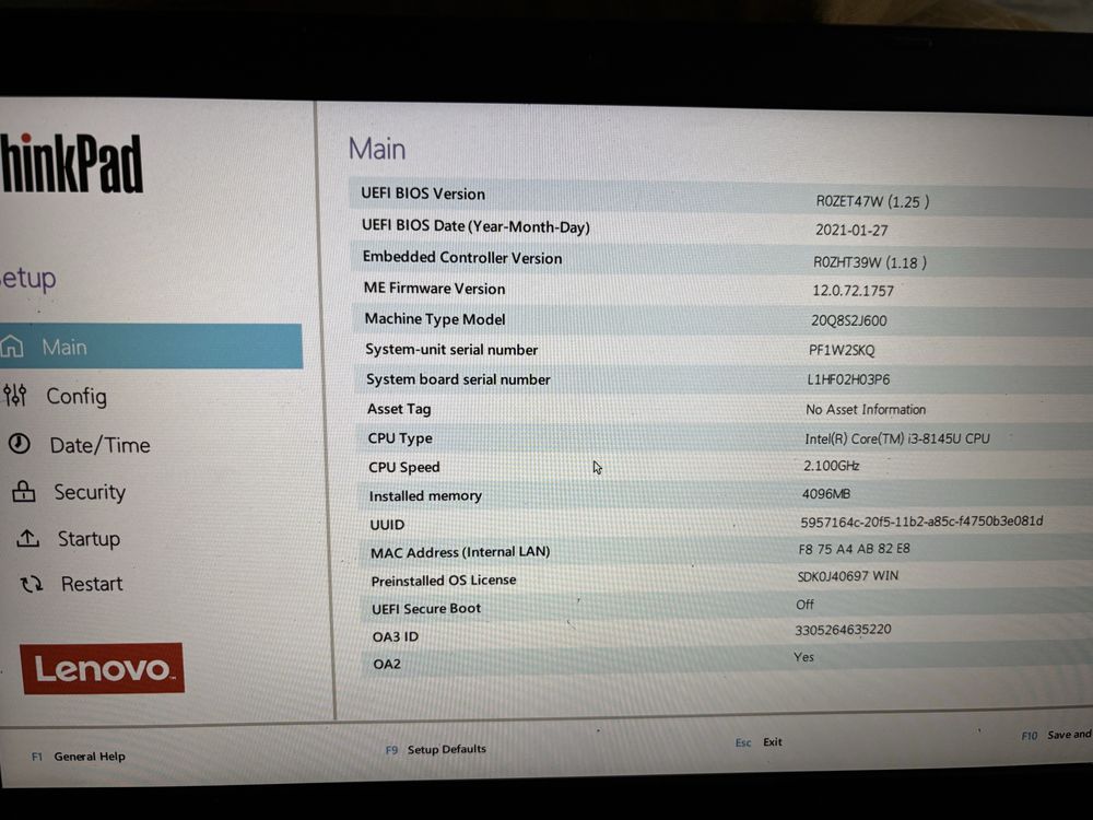 Lenovo ThinkPad L590