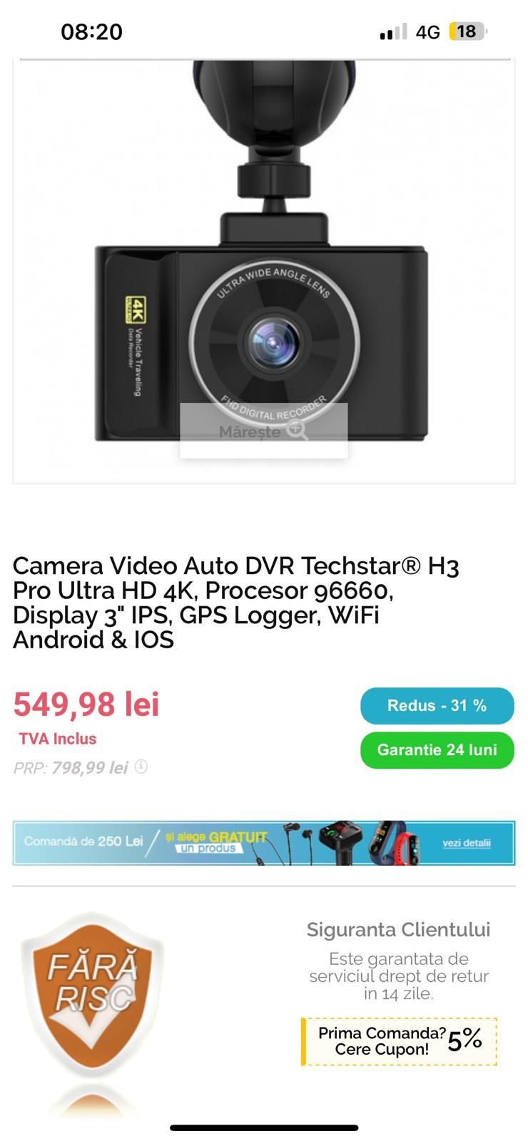 Camera Video Auto DVR Techstar